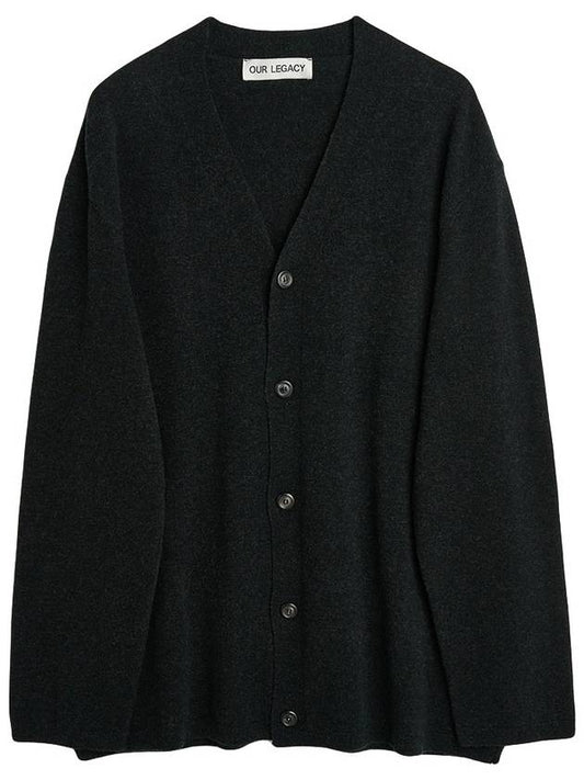 Wool Knit Cardigan Dark Grey - OUR LEGACY - BALAAN 2