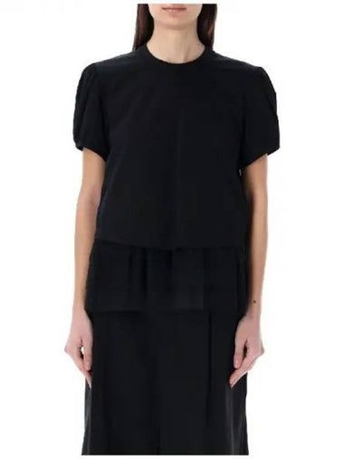 Noir kei ninomiya tulle layered hem decoration t shirt 270311 - NOIR KEI NINOMIYA - BALAAN 1