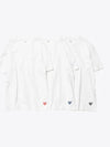 3 PACK Short Sleeve T Shirt Set White HM28CS048 - HUMAN MADE - BALAAN 1