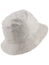 Metallic Wool Blend Jacquard Bucket Hat White Silver - GUCCI - BALAAN 3