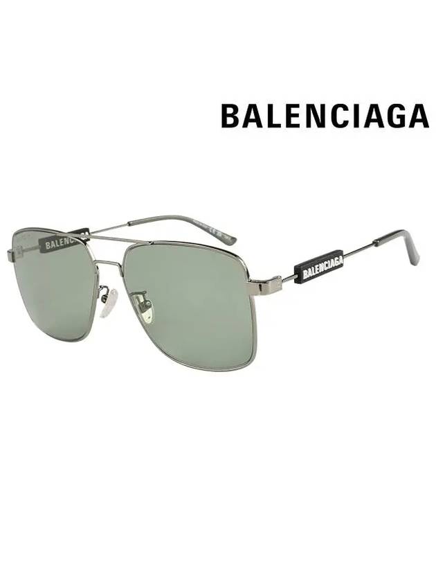 Eyewear Aviator Metal Square Sunglasses Green - BALENCIAGA - BALAAN 3
