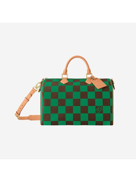 Speedy Bandouliere 40 Damier Pop Duffel Bag Green - LOUIS VUITTON - BALAAN 1