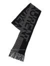 668797 3YI68 1061 Bicolor jacquard muffler - SAINT LAURENT - BALAAN 5