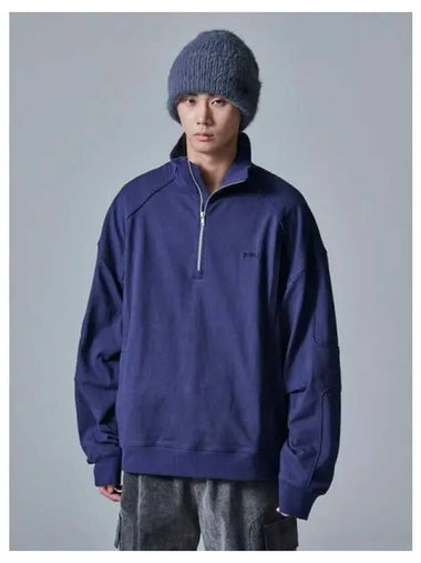 Racer cut half zip up jersey pullover knit navy domestic product GM0024082224563 - JUUN.J - BALAAN 1