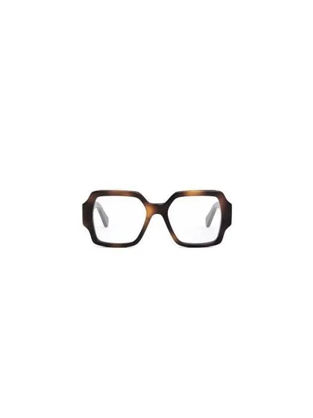 Eyewear Square Acetate Eyeglasses Havana - CELINE - BALAAN 3