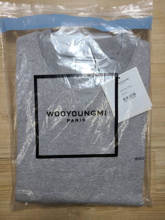 Gray Cotton Square Label Sweatshirt W241TS21734G - WOOYOUNGMI - BALAAN 2