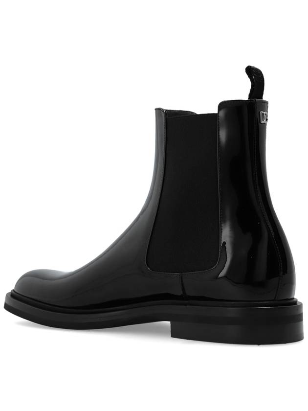 Dolce & Gabbana Leather Ankle Boots, Men's, Black - DOLCE&GABBANA - BALAAN 5