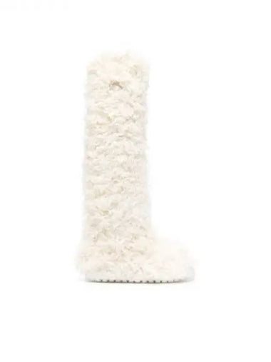 logo patch fur high boots - MONCLER - BALAAN 1