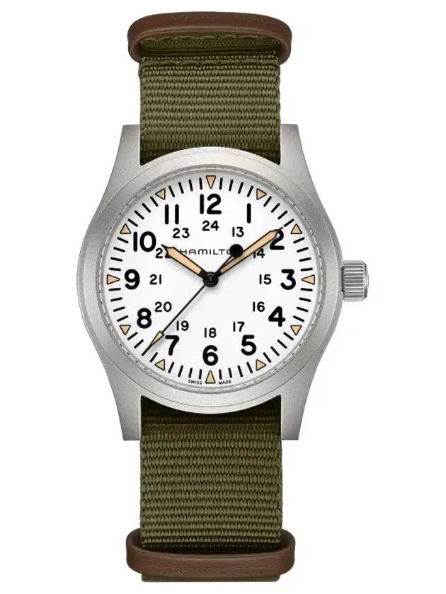 Khaki Field Mechanical 42mm Watch White - HAMILTON - BALAAN 3