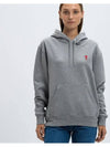 Heart Small Logo Hoodie Grey - AMI - BALAAN 8