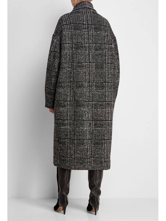 ELAYO wool check coat black 20AMA0770 20A022E - ISABEL MARANT - BALAAN 3