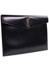 Monogram Uptown Large Clutch Bag Black - SAINT LAURENT - BALAAN 4