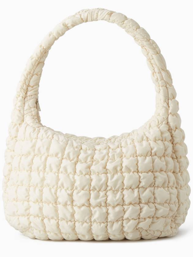 Quilted Oversized Shoulder Bag Beige - COS - BALAAN 3