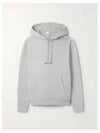 Embossed Logo Hoodie Grey - SAINT LAURENT - BALAAN 2