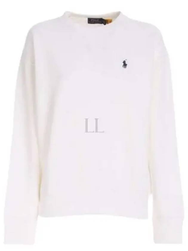 Embroidered Logo Pony Sweatshirt White - POLO RALPH LAUREN - BALAAN 2