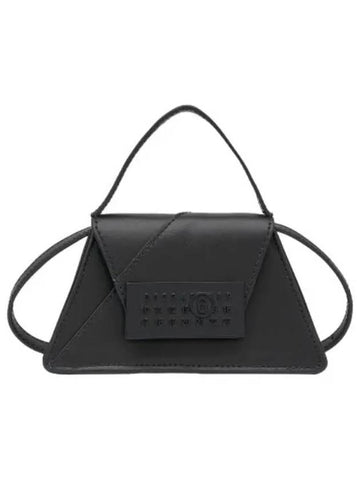 MM6 Micro Number Logo Layered Japanese Shoulder Bag Black - MAISON MARGIELA - BALAAN 1