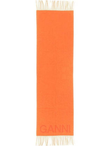 muffler scarf A4588 493 ORANGE - GANNI - BALAAN.