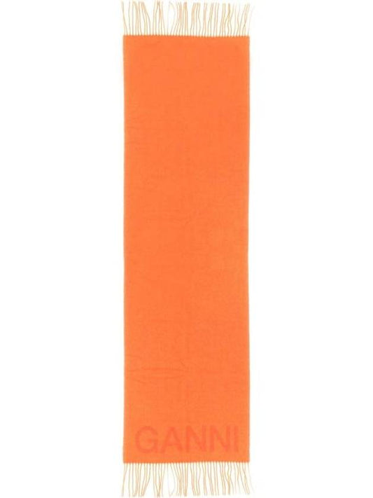 muffler scarf A4588 493 ORANGE - GANNI - BALAAN.