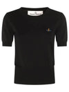 ORB Logo Short Sleeve Knit Top Black - VIVIENNE WESTWOOD - BALAAN 2