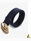 GG Marmont Double G Buckle Wide Leather Belt Black - GUCCI - BALAAN 2