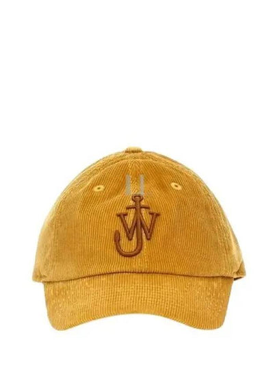 Anchor Logo Corduroy Ball Cap Mustard - JW ANDERSON - BALAAN 2