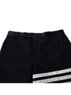 Diagonal Unconstructed Chino Straight Pants Navy - THOM BROWNE - BALAAN 4