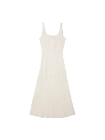 Flower jacquard sleeveless dress ivory - NUAKLE - BALAAN 1