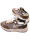 Running Lace-Up Low Top Sneakers Khaki - GOLDEN GOOSE - BALAAN 7