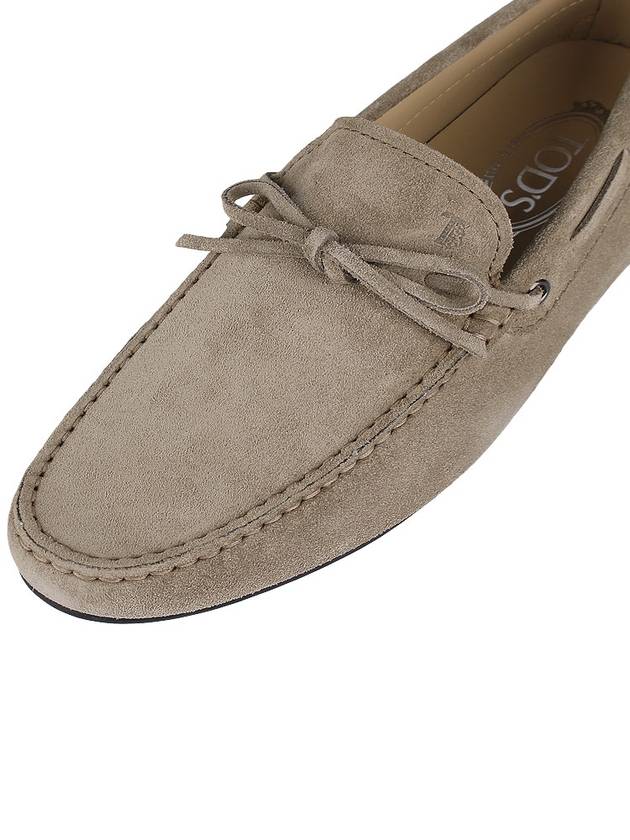 Men's City Gommino Suede Driving Shoes Beige - TOD'S - BALAAN 8