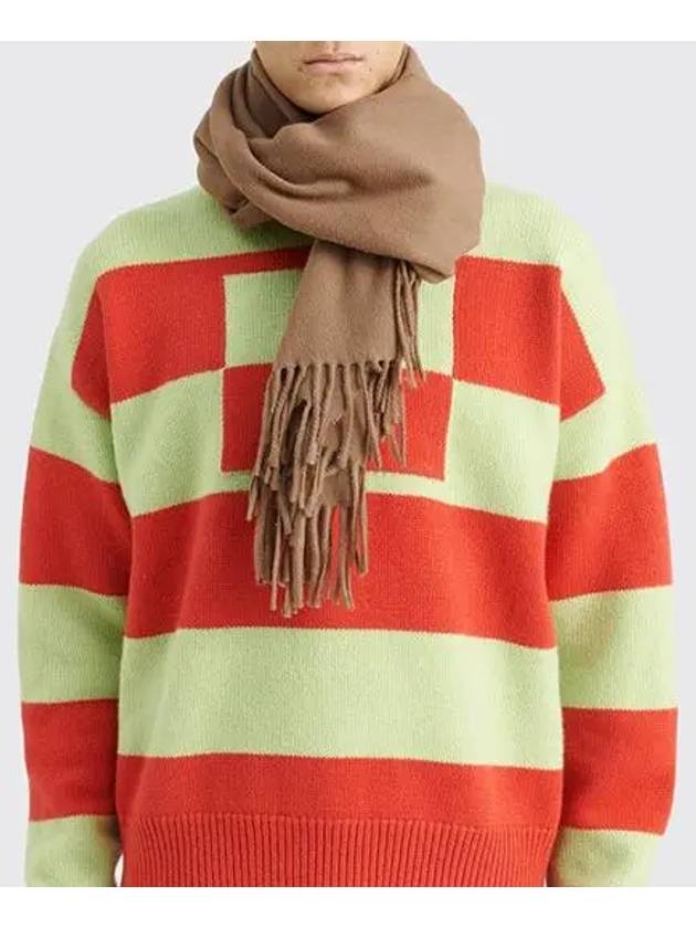 Wool Fringe Scarf Rose Melange - ACNE STUDIOS - BALAAN 4