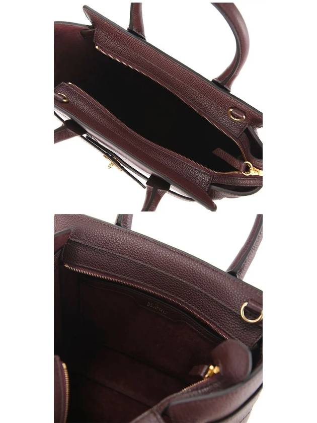 Bayswater Zipped Mini Classic Grain Tote Bag Oxblood - MULBERRY - BALAAN 5