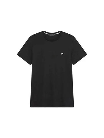 UNDERWEAR Men's Eagle Logo Short Sleeve Lounge T-Shirt Black 270302 - EMPORIO ARMANI - BALAAN 1
