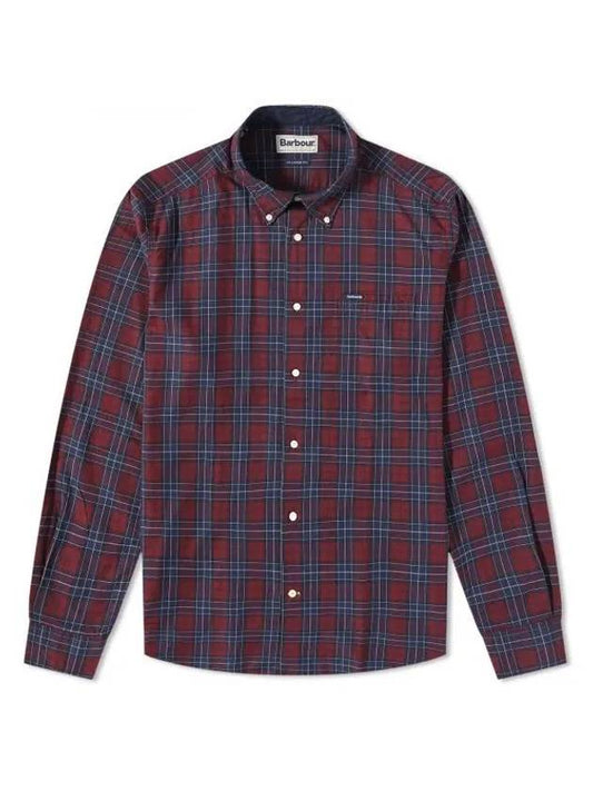 Oban Tailored Long Sleeve Shirt Cordovan Tartan - BARBOUR - BALAAN 1