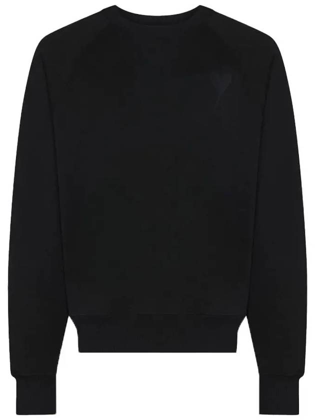 Big Heart Logo Sweatshirt Black - AMI - BALAAN 2