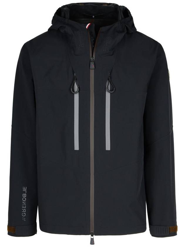 Orden Nylon Zip-Up Hoodie Black - MONCLER - BALAAN 2