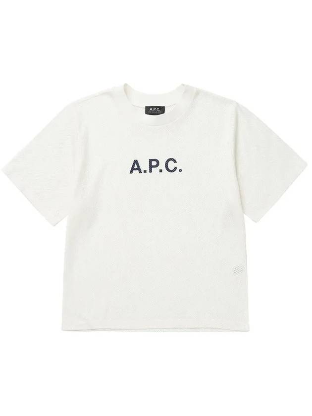 Mae Pique Mesh Short Sleeve T-Shirt White - A.P.C. - BALAAN 5