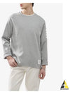 4-Bar Striped Cotton Long Sleeve T-Shirt Light Grey - THOM BROWNE - BALAAN 2