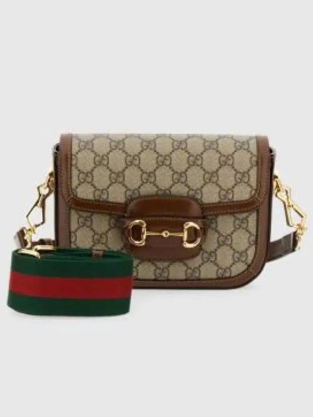 Horsebit 1955 GG Supreme Canvas Mini Bag Beige Ebony - GUCCI - BALAAN 2