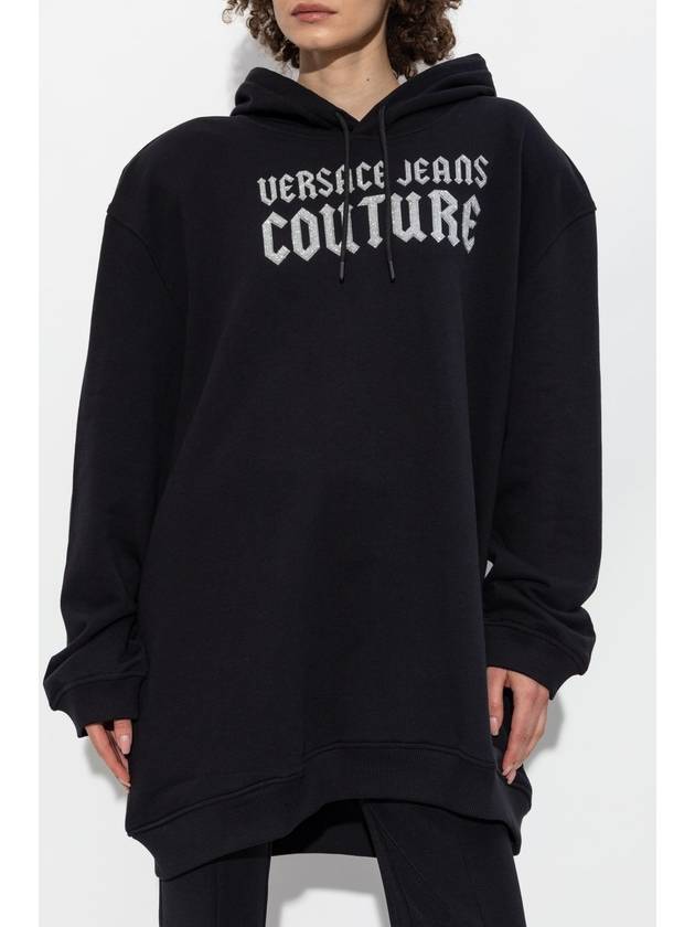 Versace Jeans Couture Oversize Hoodie, Women's, Black - VERSACE - BALAAN 3