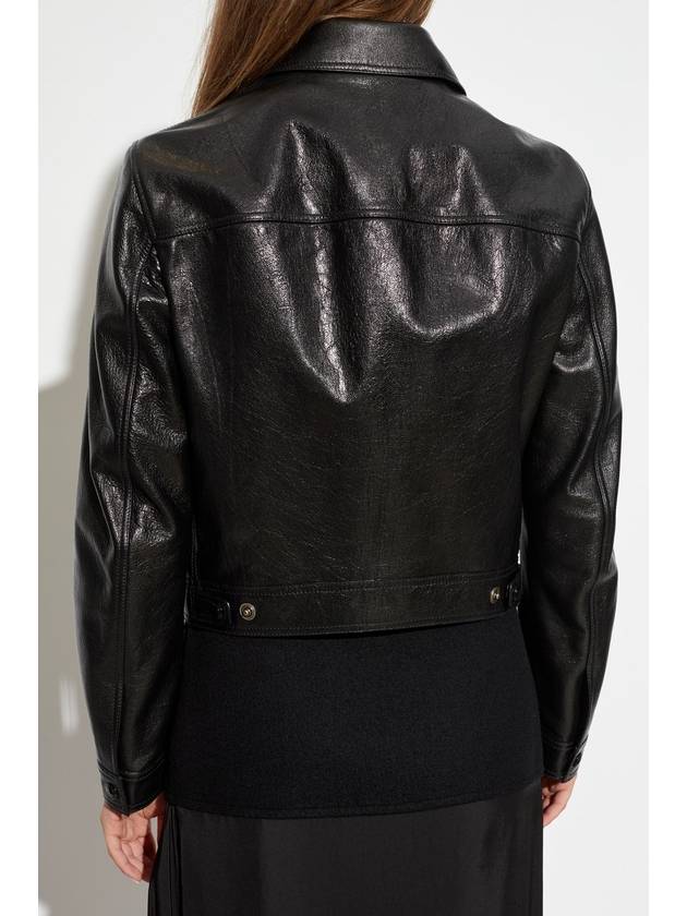 Tom Ford Leather Jacket, Women's, Black - TOM FORD - BALAAN 4