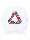 Split P3 Crew Neck White SPLIT P3 CREW - PALACE - BALAAN 1