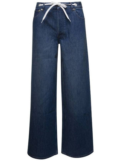 Drawstring Denim Wide Jeans Blue - A.P.C. - BALAAN 2