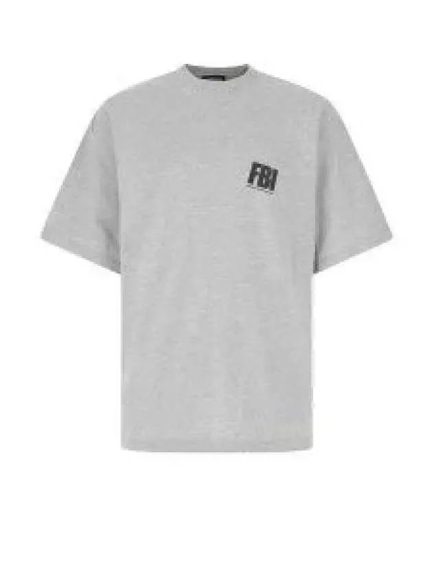 FBI Logo Oversized Short Sleeve T-Shirt Grey - BALENCIAGA - BALAAN 2