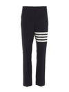 Diagonal Plain Weave Classic Wool Slacks Navy - THOM BROWNE - BALAAN 2