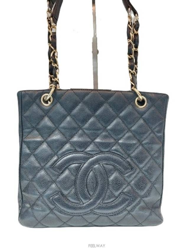 Petit Shopping Caviar Gold Shoulder Bag No 12 - CHANEL - BALAAN 1