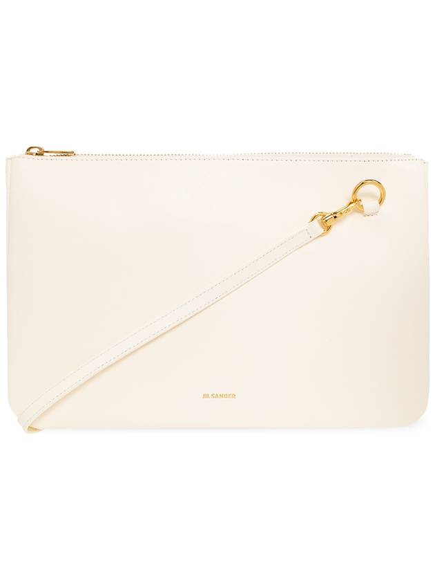 Logo Leather Clutch Bag White - JIL SANDER - BALAAN 2