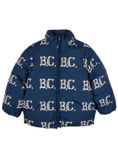 Kids All Over Logo Print Padding Navy - BOBO CHOSES - BALAAN 1