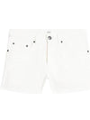 Straight Denim Shorts Natural White - AMI - BALAAN 1