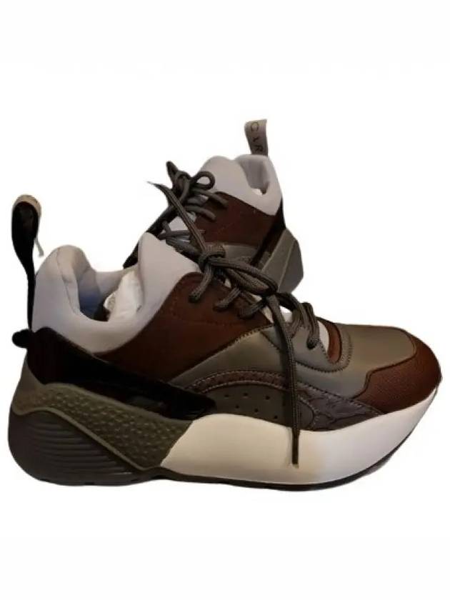 Women's Eclypse Leather Low Top Sneakers Brown - STELLA MCCARTNEY - BALAAN 4