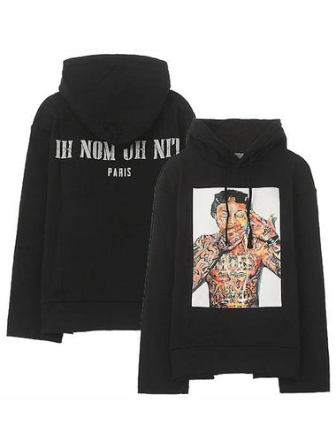 19FW NCW19213 009 Lil Wayne & Logo Printing Hoodie Black Men's Hoodie TR - IH NOM UH NIT - BALAAN 1